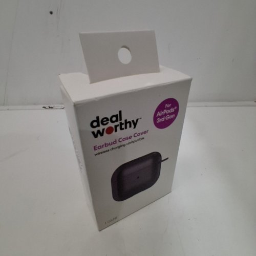 DEALWORTHY AIRPODS CASE WITH WIRELESS CHARGING COMPATIBILITY - FOR APPLE AIRPODS 3RD GEN - BLACK image 2