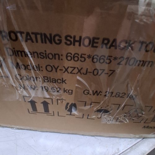 VEVOR 360° ROTATING SHOE TOWER RACK - 71.1" X 23.5" - BLACK (MODEL: OY-XZXJ-07-7) image 10