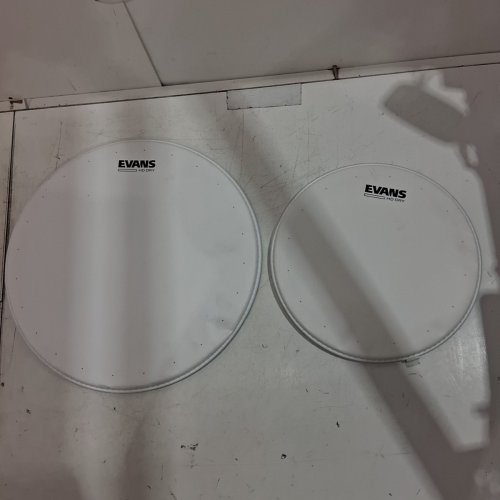 2PC EVANS DRUM HEADS HD DRY COATED DRUMHEAD STANDARD TOMPACK - 12"/ 16" - WHITE - (MODEL: ETP-HDD-S) image 3