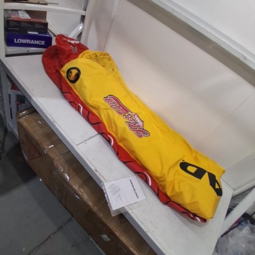 AIRHEAD INFLATABLE JUMBO HOT DOG TOWABLE TUBE - 1-5 RIDERS - RED/YELLOW (MODEL: HD-52/HD-52Z) image 2