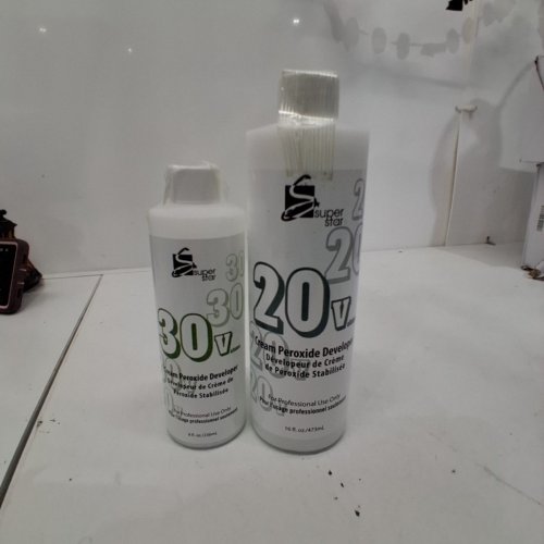 2PC SUPER STAR CREAM PEROXIDE DEVELOPER BOTTLES - 20V 16 FL OZ/473 ML; 30V 8 FL OZ/236 ML image 4
