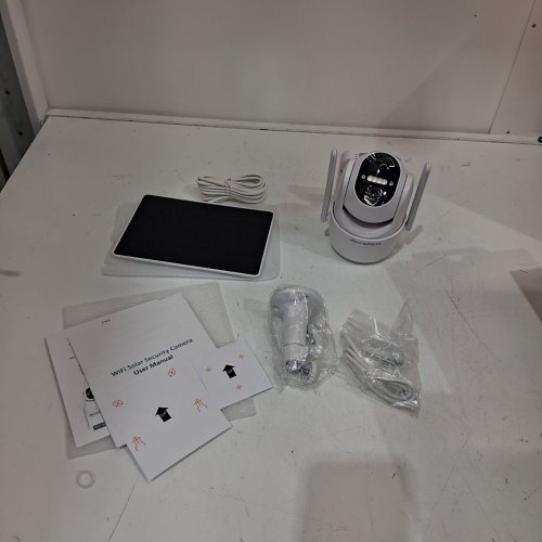 HOSAFE WIRELESS OUTDOOR SOLAR BATTERY POWERED HOME WIFI SURVEILLANCE CAMERA - NIGHT VISION, 2-WAY AUDIO, MOTION DETECTION, PHONE MONITOR, SMART APP SUPPORT - WHITE (MODEL: RBX-S52) image 3