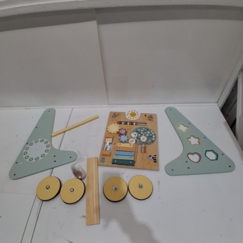 ROBOTIME WOODEN BABY WALKER ACTIVITY CENTER - 13" X 13.5" X 17.5" - MULTICOLOR image 2