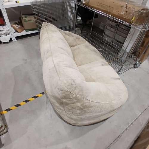 RELEFREE COMFY BEAN BAG ACCENT CHAIR - 36.6" X 42.1" X 65" - CREAM image 8