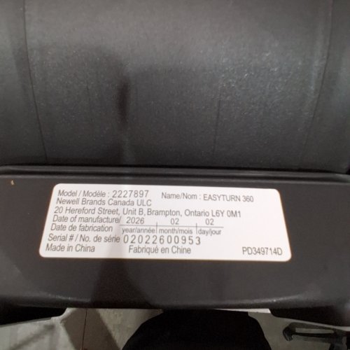 GRACO EASYTURN 360 2-IN-1 CONVERTIBLE CAR SEAT - CYRAN BLACK/GREY (MODEL: 2227897) image 2