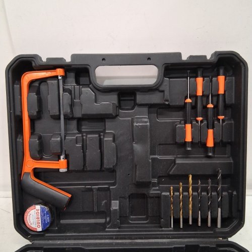 OULANDE CORDLESS DRILL & ALL-PURPOSE TOOL SET WITH CARRY CASE - 16.8V - 10MM CHUCK - MULTICOLOR image 5