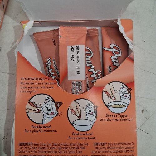 3 (4PK) TEMPTATIONS CREAMY PURRRR-ÉE LICKABLE ADULT CAT TREATS - image 3