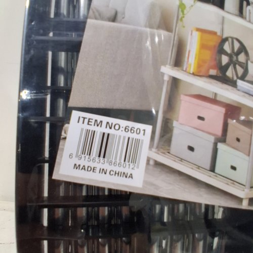 STORAGE SHELVES 4 TIER SHELF ORGANIZER - 31" X 15" - BLACK image 3