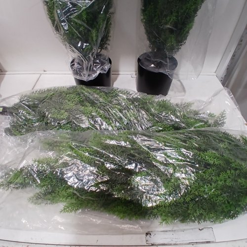 2PK VITALISMO ARTIFICIAL TOPIARY CEDAR TREES - 5FT - GREEN/BLACK (MODEL: POIE-135JJS) image 3