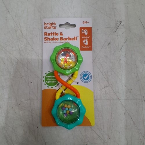 BRIGHT STARTS RATTLE & SHAKE BARBELL BABY TOY - MULTICOLOR (MODEL: F2555) image 2