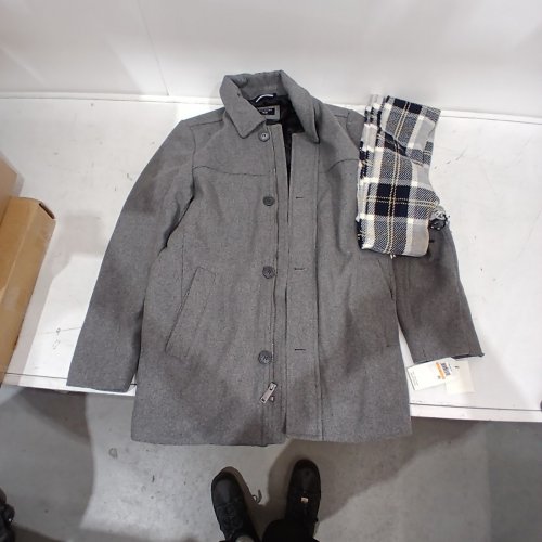 MEN'S DOCKERS WESTON WOOL BLEND SCARF AND COAT SET - SM - GREY (STYLE: DM6RP357) image 2