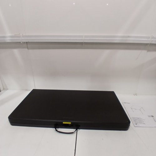 AMAZON BASICS FOLDING TABLE WITH CARRYING HANDLE - 34" X 29" - BLACK (MODEL: AMZ-34FTHT-BK) image 3