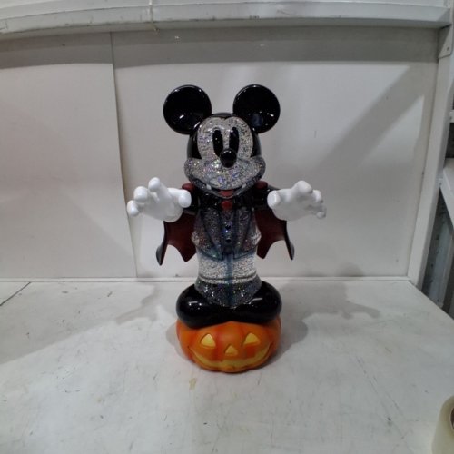 DISNEY HALLOWEEN MICKEY MOUSE FIGURE SPINNING GLITTER LANTERN - 16"- BLACK SILVER ORANGE (MODEL: 1785028) image 3