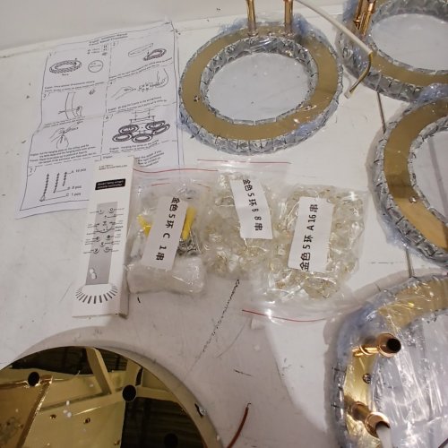 VETRULUS MODERN CRYSTAL DIMMABLE CHANDELIER LIGHT FIXTURE - GOLD image 4