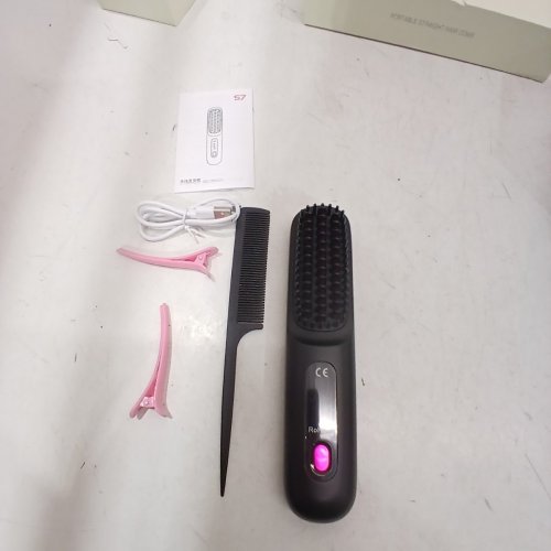 NUMOYA PORTABLE STRAIGHT HAIR COMB - BLACK/ PINK - (MODEL: S7) image 2
