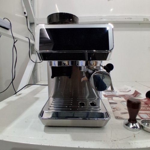 AMZCHEF 20 BAR ESPRESS MACHINE WITH BUILT-IN GRINDER, MILK FROTHER AND TOUCHSCRREN DISPLAY - SILVER/BLACK (MODEL: CM1626) image 4