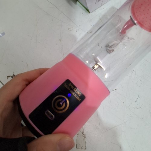 PORTABLE CORDLESS & RECHARGEABLE JUICE BLENDER - PINK (MODEL: HM-03) image 2