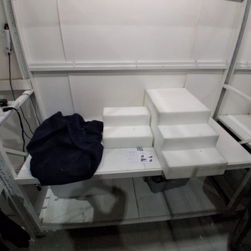 5-STEP FOAM PET STAIRS WITH NON-SLIP BOTTOM AND REMOVEABLE COVER - 23.5" X 16.5" X 22.5" - NAVY BLUE image 2
