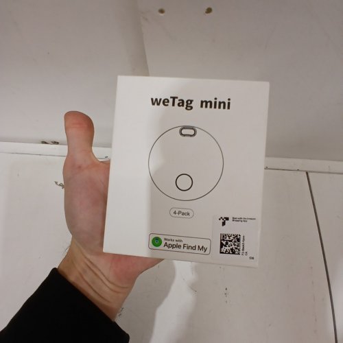 4PK AOWOKA SMART BLUETOOTH AIR TRACKER ITEM FINDER KEYCHAIN - WORKS WITH APPLE FIND MY (IOS ONLY) AND SIRI - BLACK (MODEL: WETAG MINI) image 3