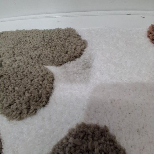 SAFDIE CARVED FLORAL NON-SLIP FLUFFY BATH MAT - 22" X 36" - NEUTRALS/BROWN (MODEL: 1990087) image 3