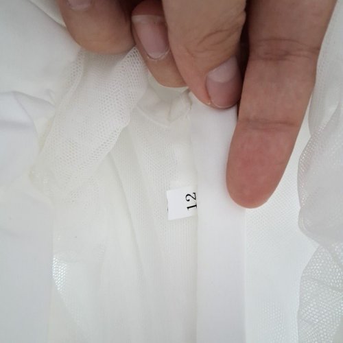2PC GIRL'S CHRISTENING DRESS WITH VEIL - 12 - WHITE image 3