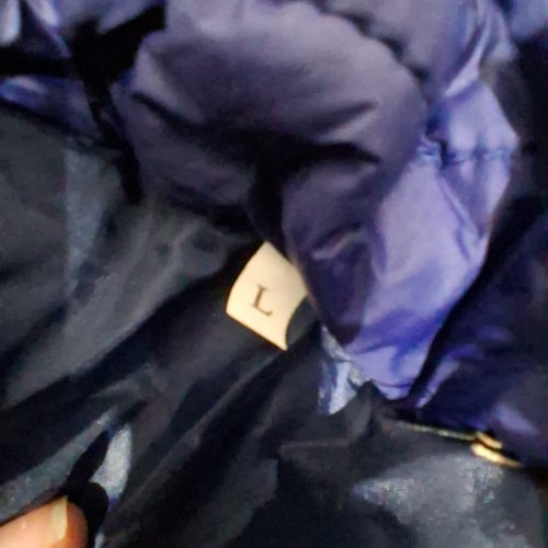 MENS LIGHTWEIGHT FULL ZIP PUFFER JACKET - LARGE - BLUE image 2