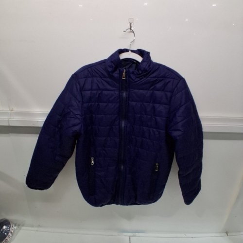 MENS LIGHTWEIGHT FULL ZIP PUFFER JACKET - LARGE - BLUE image 3