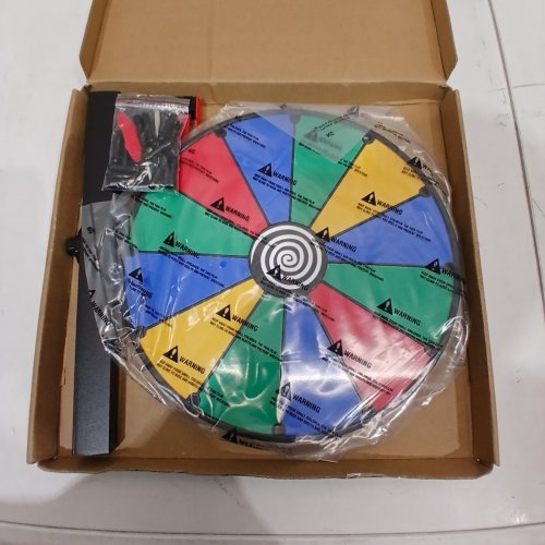 PIONITES TABLETOP SPINNING PRIZE WHEEL - 12" - MULTICOLOUR image 2