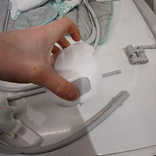 INGENUITY 3-IN-1 KEEP COZY GROW WITH ME VIBRATING BABY BOUNCER, ROCKER & CHAIR - 40LBS CAPACITY - WEAVER THEME GREY/WHITE/GREEN (MODEL: ‎12428) image 2