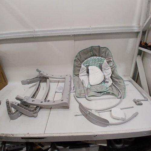INGENUITY 3-IN-1 KEEP COZY GROW WITH ME VIBRATING BABY BOUNCER, ROCKER & CHAIR - 40LBS CAPACITY - WEAVER THEME GREY/WHITE/GREEN (MODEL: ‎12428) image 3