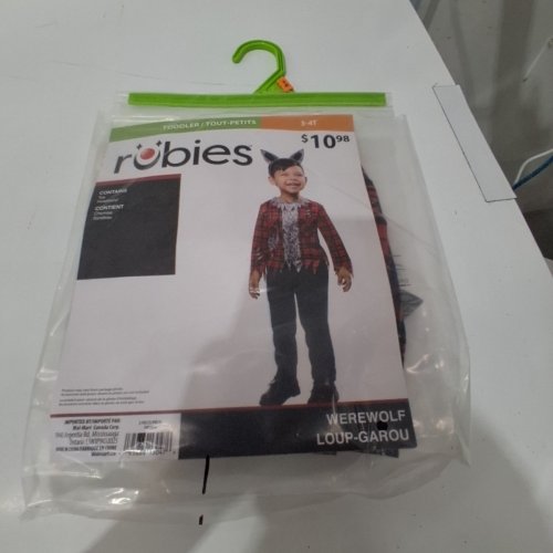2PC TODDLER RUBIES WEREWOLF COSTUME - 3-4T - RED/BLACK/GREY (STYLE: 1002834) image 2