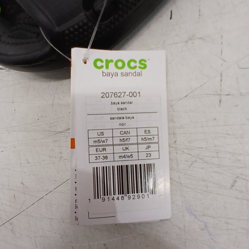 CROCS BAYA ADULT UNISEX SANDAL - M5/W7 - BLACK (STYLE: 207627-001) image 2