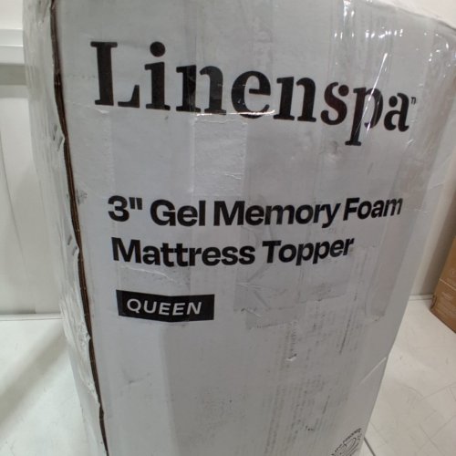 LINENSPA MEMORY GEL INFUSED COOLING FOAM MATTRESS TOPPER - 3" X 75" X 57-QUEEN- BLUE image 4