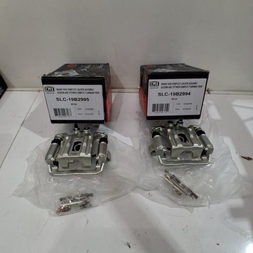 2PC CMX DISC REAR PASSENGER AND DRIVER BRAKE CALIPERS - FITS SELECT MODELS - SILVER (MODEL: SLC-19B2994/SLC-19B2995) image 2