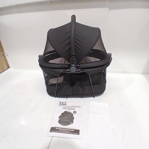 PET GEAR 360 DEGREE VIEW TRAVEL PET SAFETY CARRIER AND CAR SEAT FOR SMALL DOGS AND CATS WITH PUSH BUTTON ENTRY - 18" X 16.5" X 18.5" - BLACK (MODEL:PG1040NZBKU) image 2