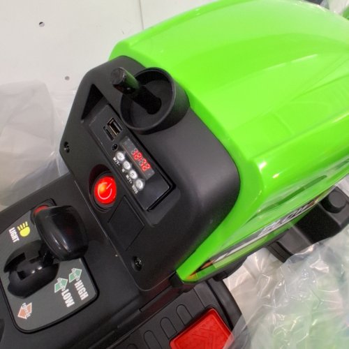 KIDS GARVEE RIDE-ON TRACTOR - 12V ELECTRIC TRACTOR TRAILER, 3-6 YRS, WITH REMOTE CONTROL - GREEN (MODEL: PTO_0WMI) image 2