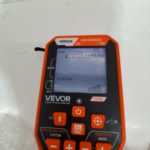 WATERPROOF METAL DETECTOR - 12" COIL - 39" TO 50" LENGTH - LCD SCREEN WITH 7 MODES AND HEADSET - IP68 WATER PROTECTION - ORANGE/BLACK (MODEL: TS185) image 3