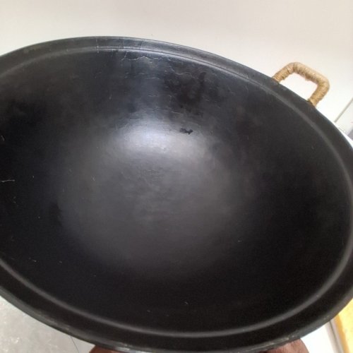 WANGYUANJI CAST IRON WOK PAN - 14" - ‎(MODEL:WYJA02-04PB32-H) image 3