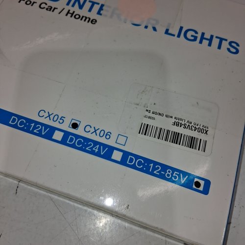 2PC LED CAR INTERIOR LIGHTS WITH ON/OFF SWITCH - 12-85 V image 2