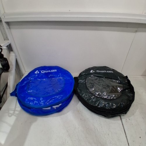 2PK COGHLAN'S POP UP CONTAINER SET- FITS 30GAL TRASH BAGS- 19.5" X 24"- BLUE & BLACK-(MODEL:1919) image 5