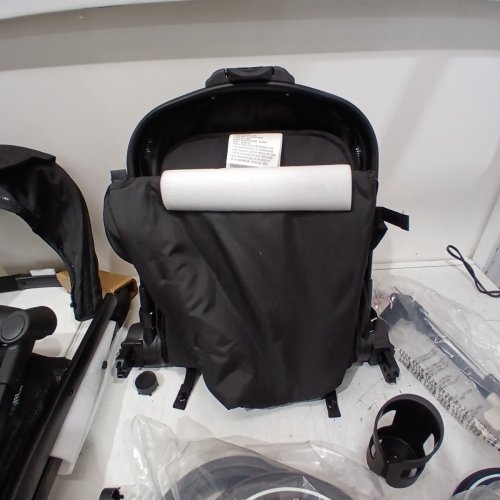 INFANS 2-IN-1 BABY STROLLER WITH ADJUSTABLE CANOPY - 39.5" X 29" - BLACK (MODEL: BB5224BK) image 4