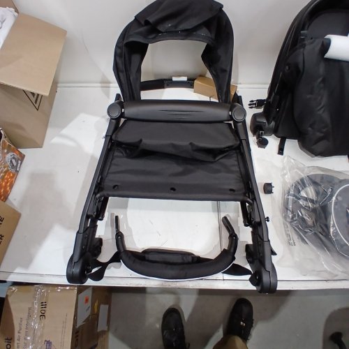 INFANS 2-IN-1 BABY STROLLER WITH ADJUSTABLE CANOPY - 39.5" X 29" - BLACK (MODEL: BB5224BK) image 5