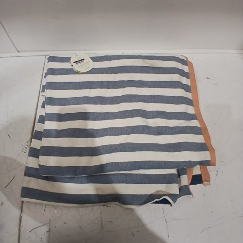THRESHOLD CABANA STRIPED OVERSIZED JUMBO BEACH TOWEL - 60" X 72" - BLUE STRIPE image 2