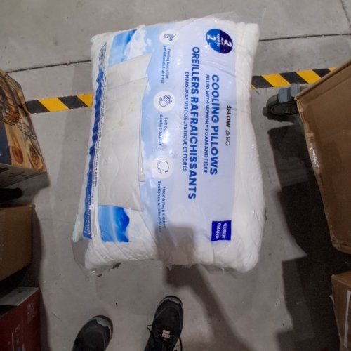 2PK BELOW ZERO COOLING PILLOW WITH MEMORY FOAM AND FIBER - QUEEN - WHITE (MODEL : 2893207) image 4