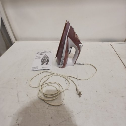 BLACK+DECKER PEARL GLIDE STEAM IRON - PINK AND WHITE (MODEL: IR2398C) image 5