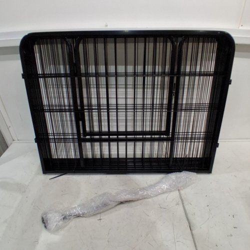 YAHEETECH HEAVY DUTY FOLDABLE EXTRA WIDE OUTDOOR 6 PANEL DOG PLAYPEN WITH DOOR- 64" X 32" X 24" - BLACK (MODEL: 592472) image 2