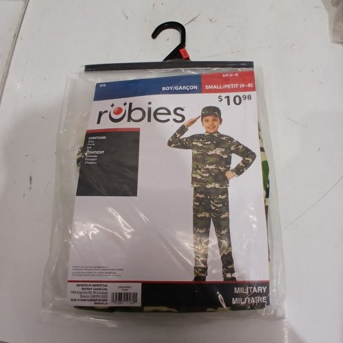 3PC BOYS RUBIES MILITARY COSTUME HAT, SHIRT AND PANTS - SMALL (4/6) - GREEN (STYLE: 701380) image 2