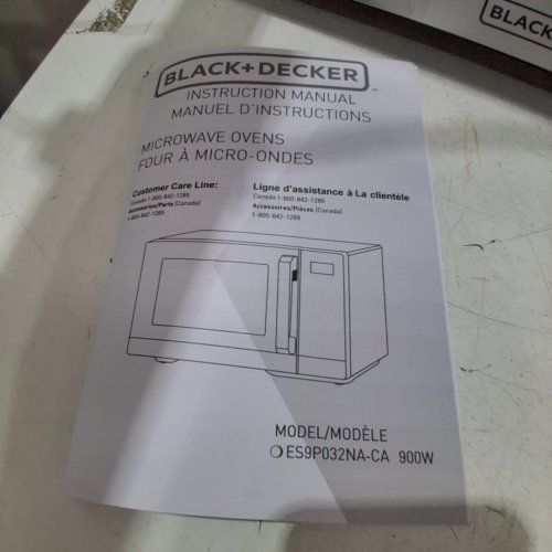 BLACK+DECKER 5-IN-1 MICROWAVE OVEN WITH AIR FRY- BLACK (MODEL: ES9P032NA-CA) image 4