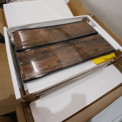 VEVOR WASHER DRYER COUNTERTOP WITH SHELF AND 2 DRAWERS & 2 HOOKS- 54" X 27" - BROWN (MODEL: DX0202-C250399S-03) image 2