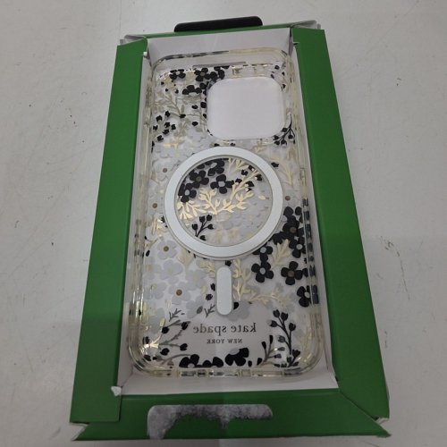 KATE SPADE PROTECTIVE PHONE CASE WITH MAGSAFE FOR IPHONE 15 PRO - BLACK/WHITE FLORAL image 4